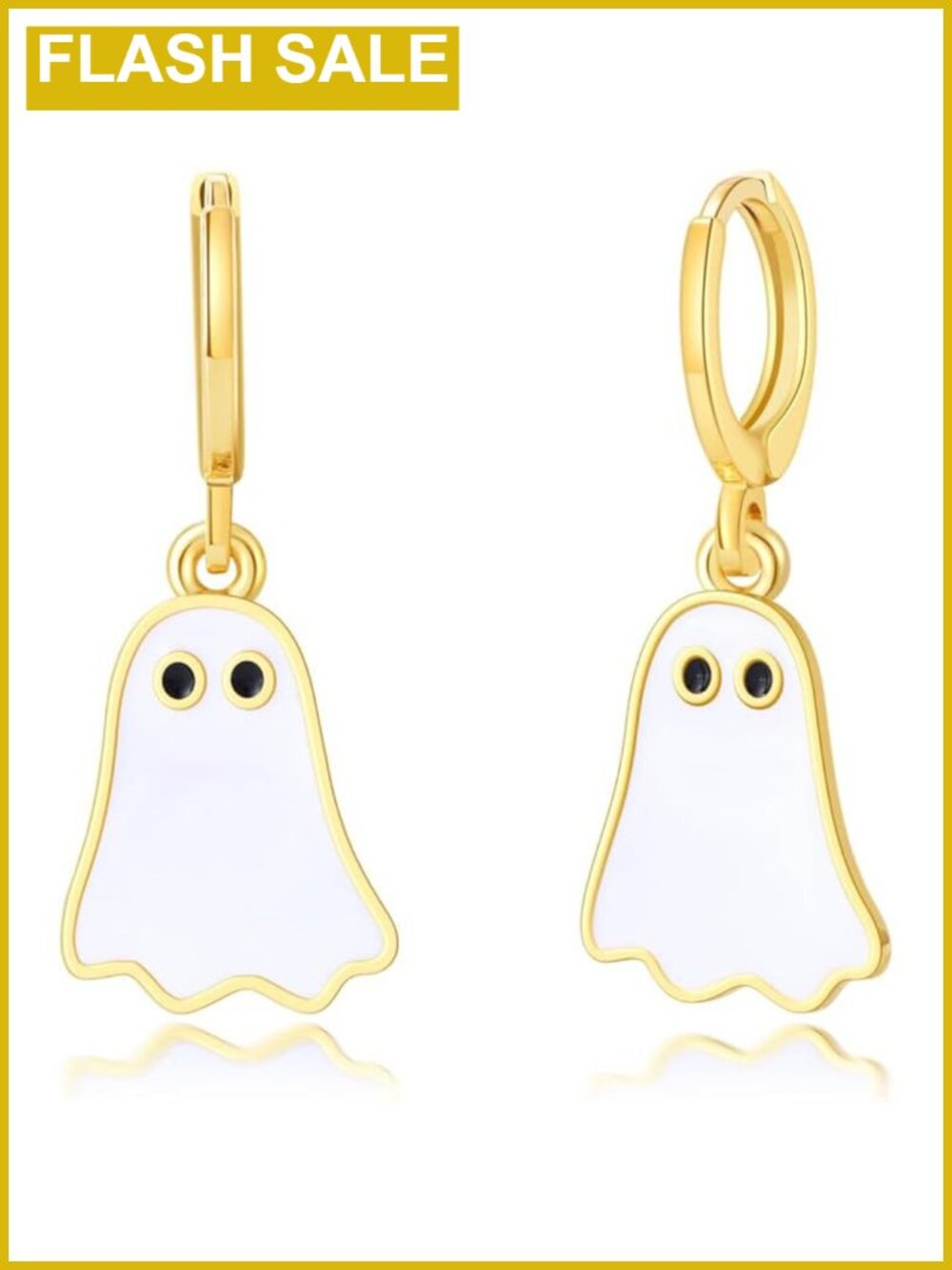 Ghost Huggie Hoop Dangle Earrings Halloween Jewelry Gift
